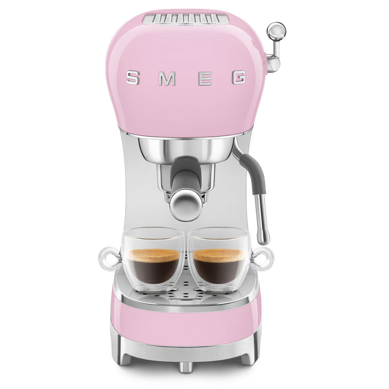 Smeg Pink Espresso Manual Coffee Machine with Steam Wand_5