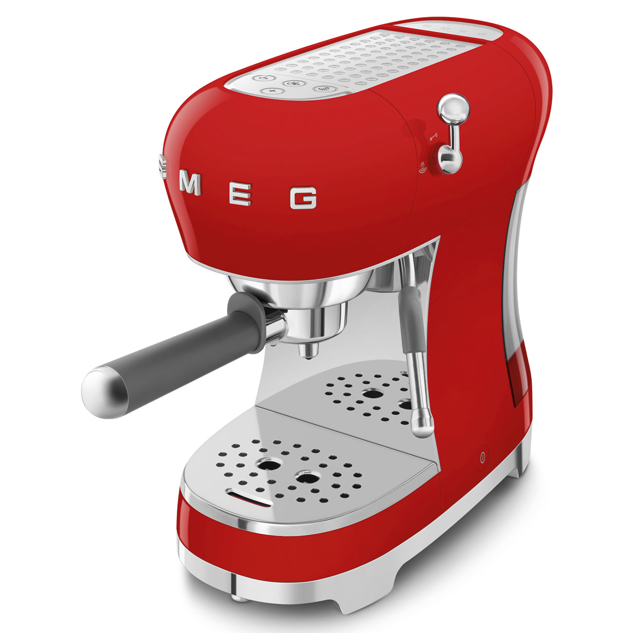Smeg Rot Espressomaschine mit Siebträger_9