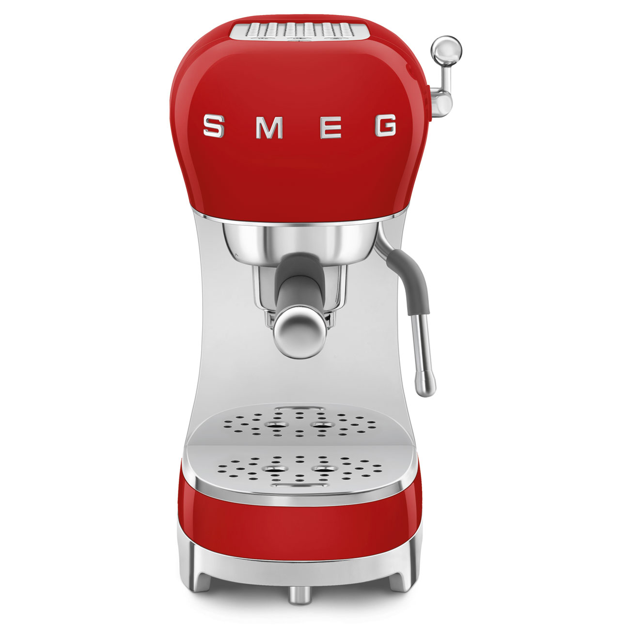 Smeg Red Espresso Manual Coffee Machine with Steam Wand_1