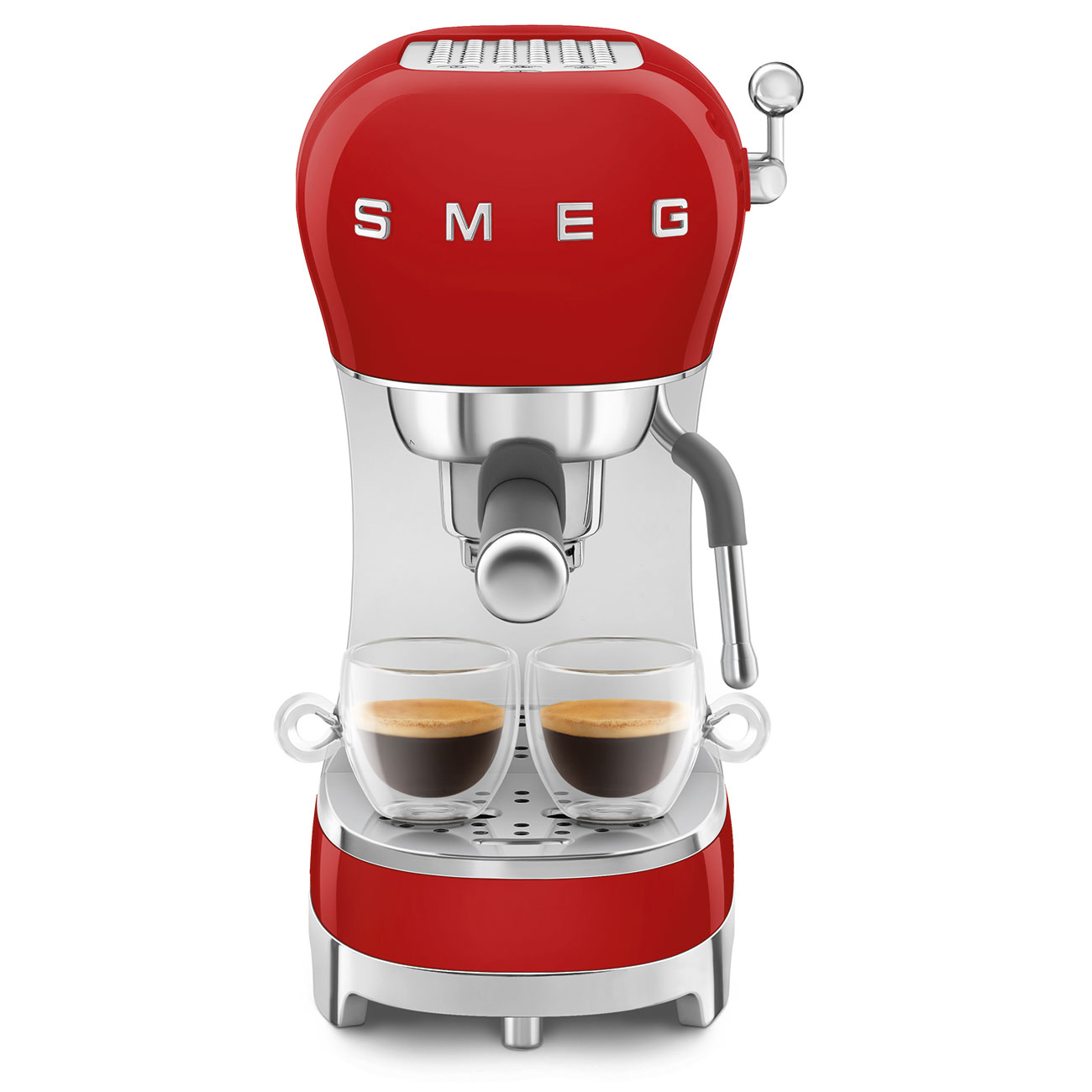 Smeg Red Espresso Manual Coffee Machine with Steam Wand_5