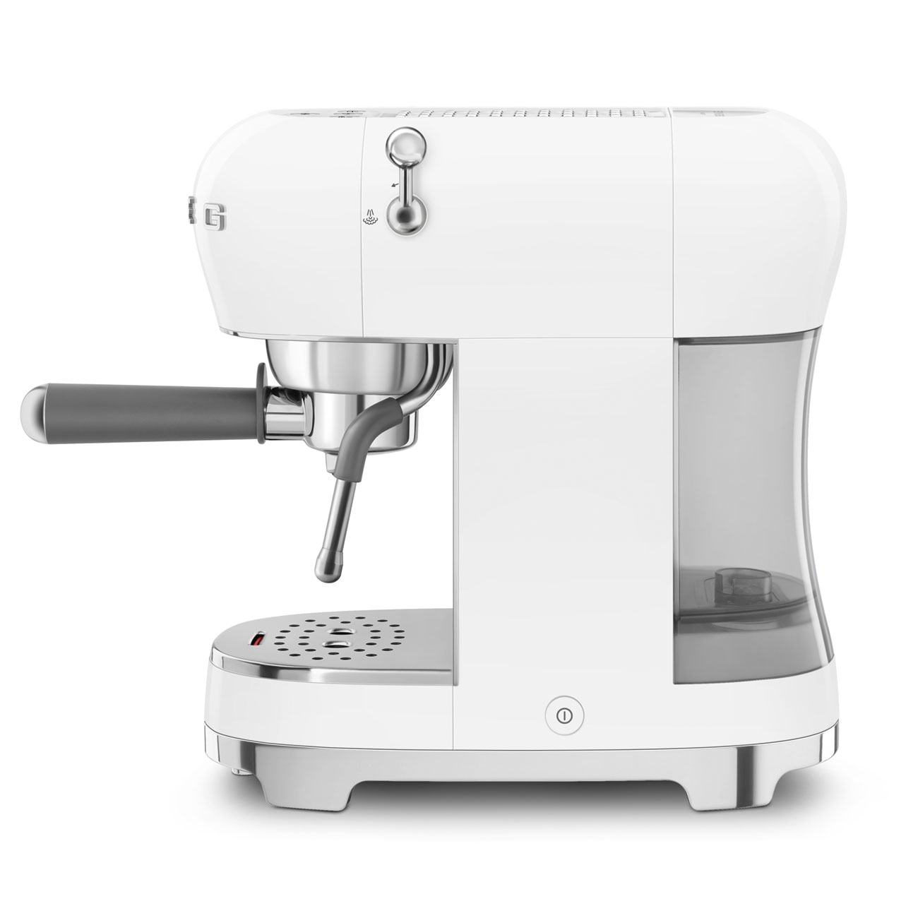 Smeg White Espresso Manual Coffee Machine with Steam Wand_2