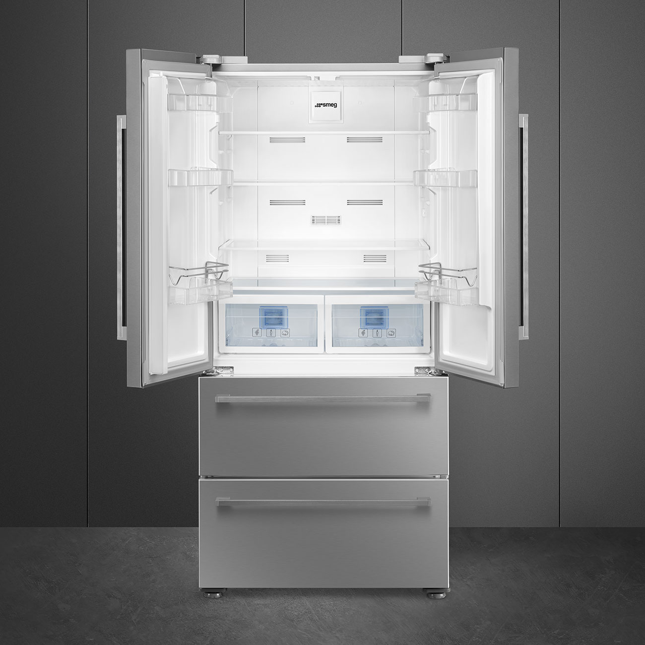 2 Doors & 2 Drawers Free standing refrigerator - Smeg_4