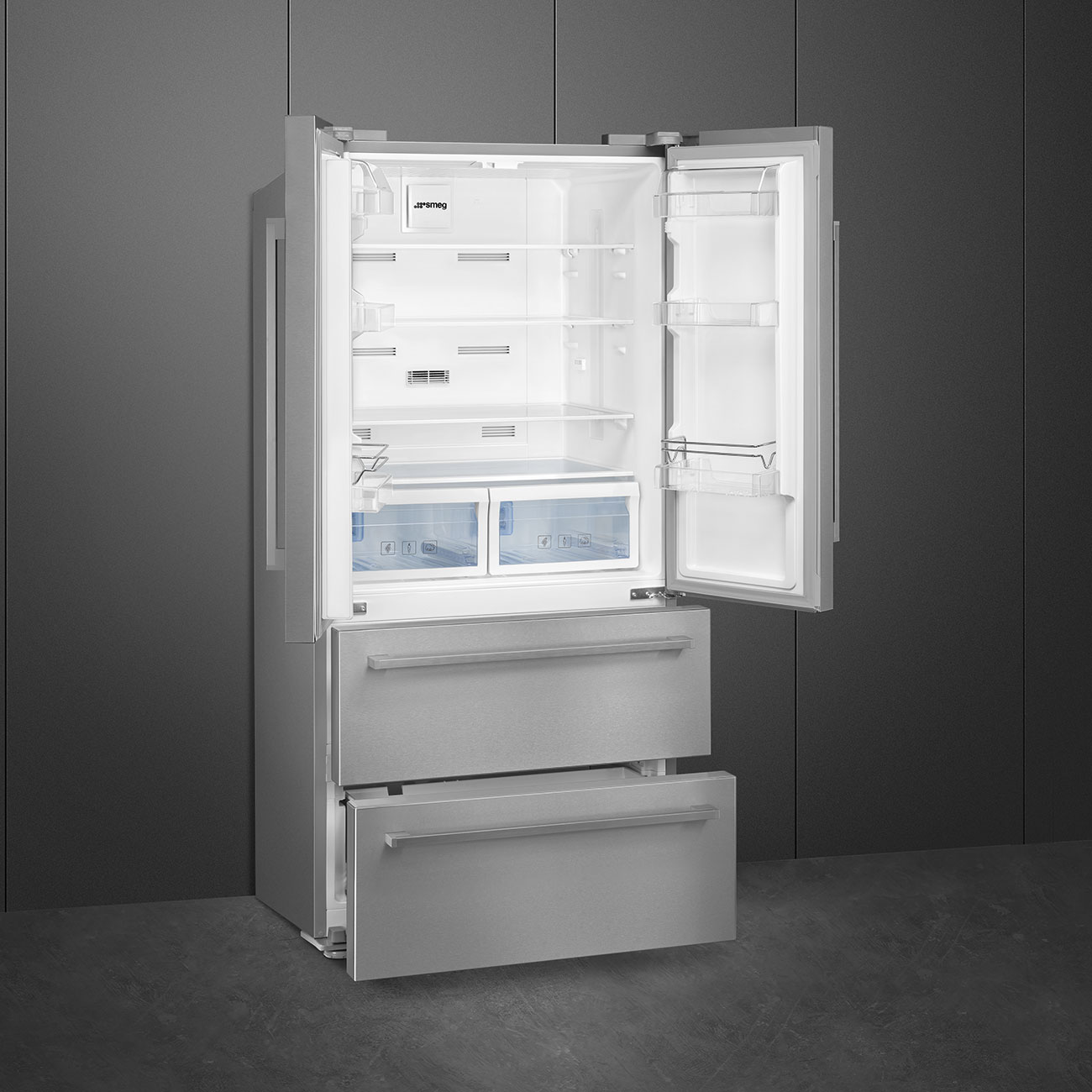2 Doors & 2 Drawers Free standing refrigerator - Smeg_5