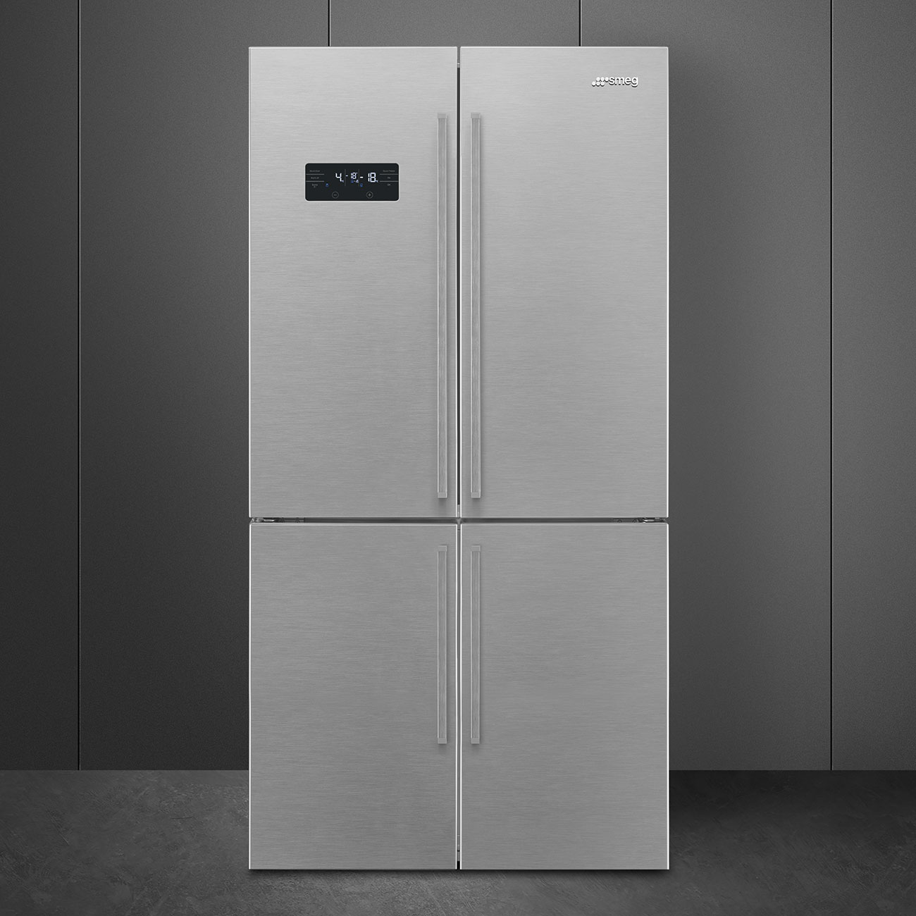 Smeg | Vapaasti seisova Jääkaappi Ruostumatonta terästä muistuttava - FQ60XDAIE_2