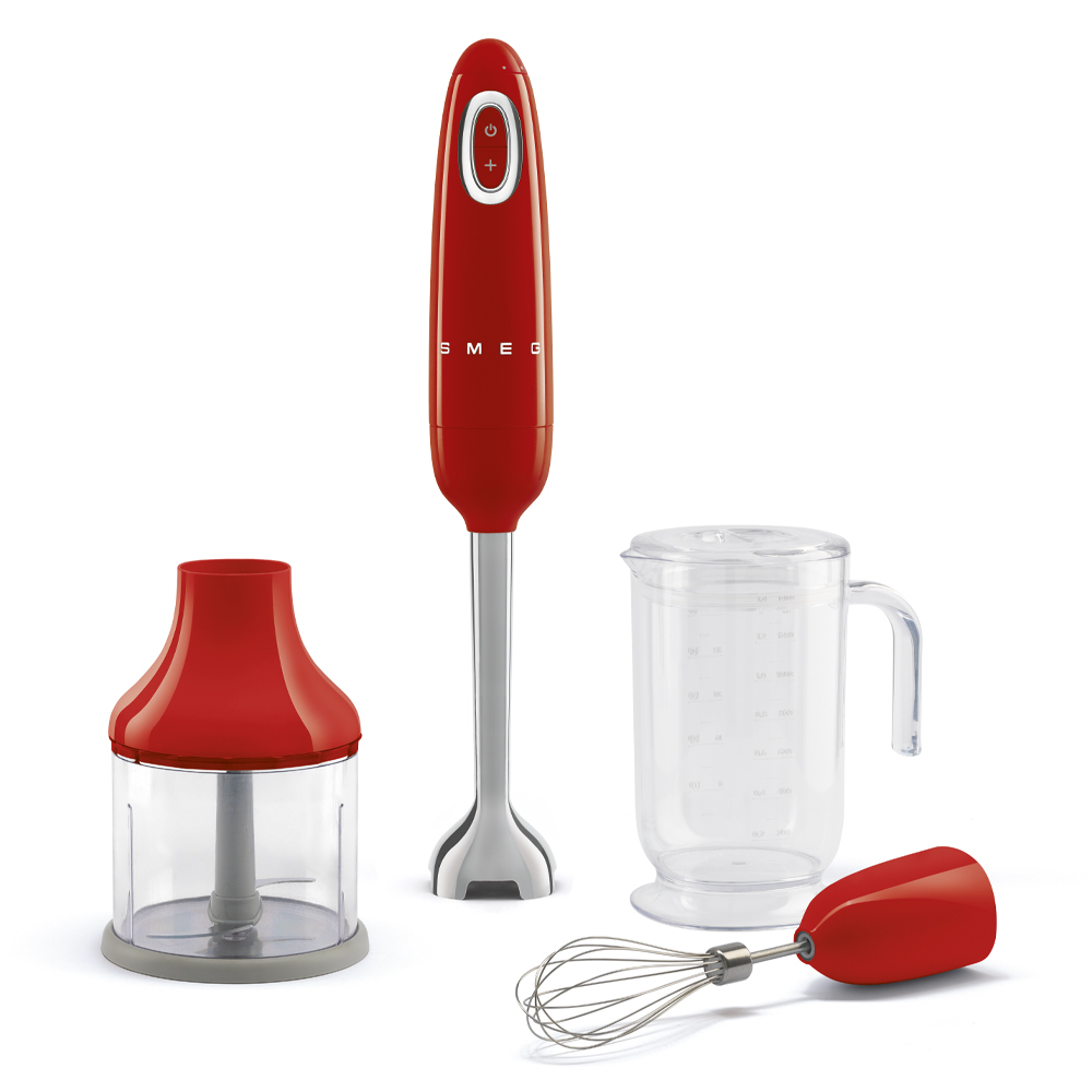 Red Hand Blender with Accessories HBF03RDEU Smeg_1
