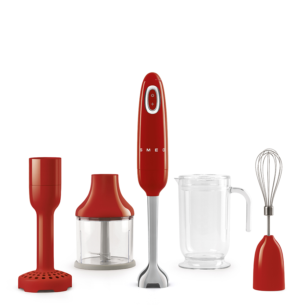 Red Hand Blender with Accessories HBF22RDEU Smeg_1