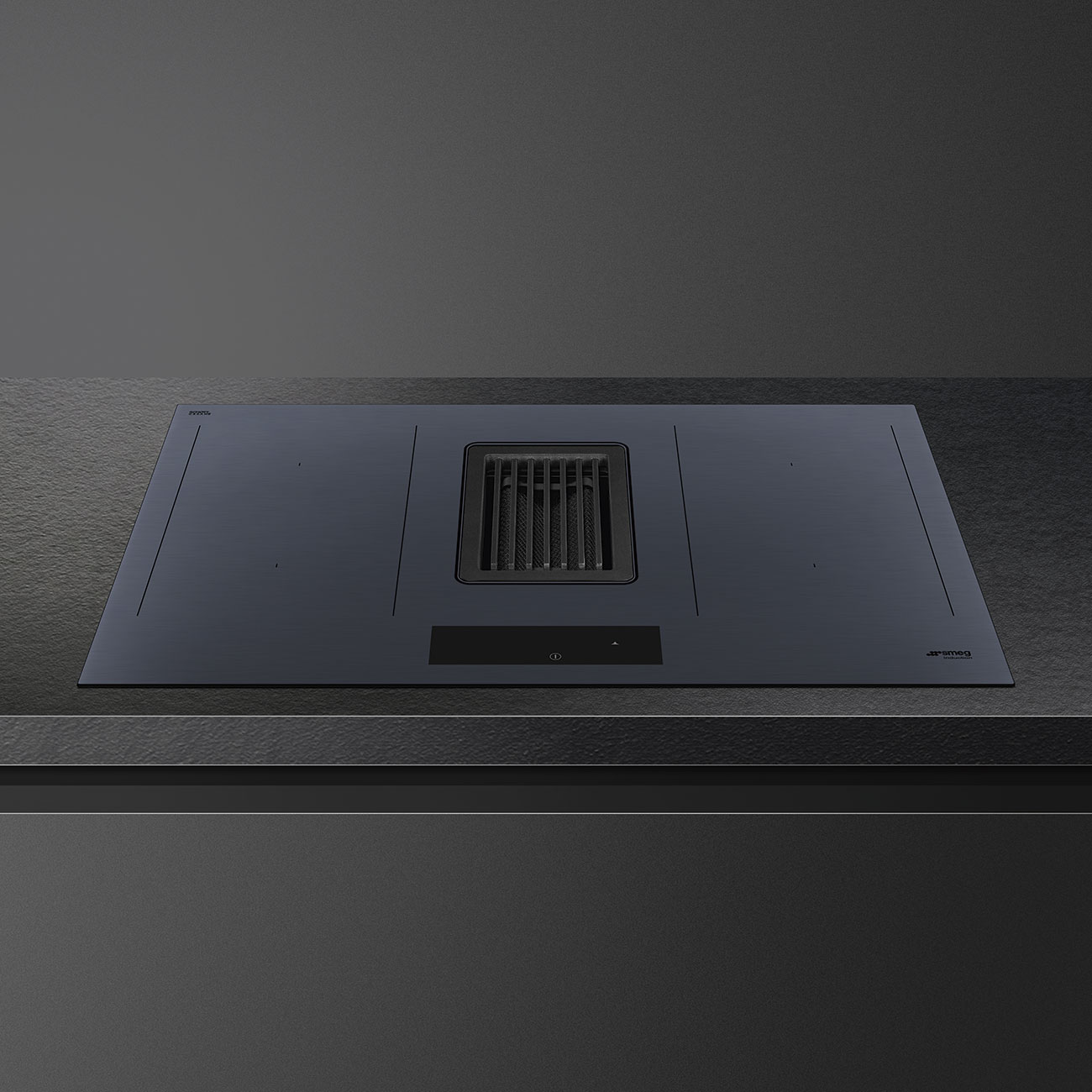 Induction with integrated hood Hob Smeg_2