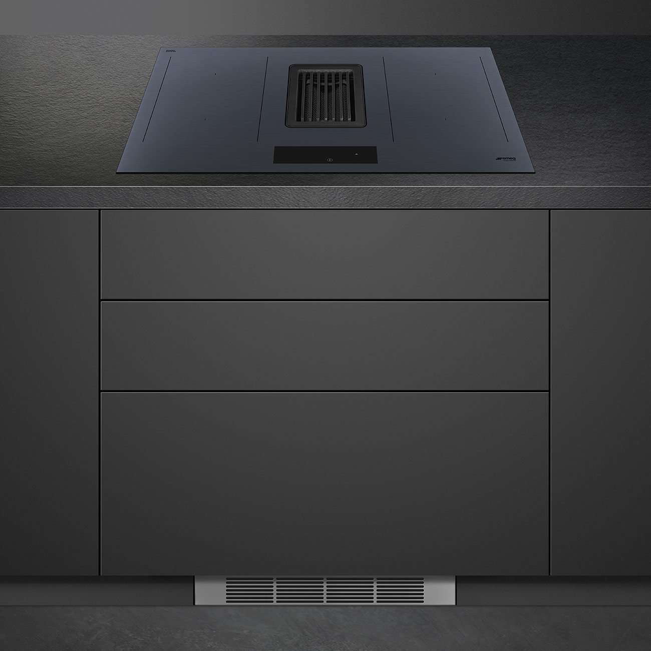 Induction with integrated hood Hob Smeg_7