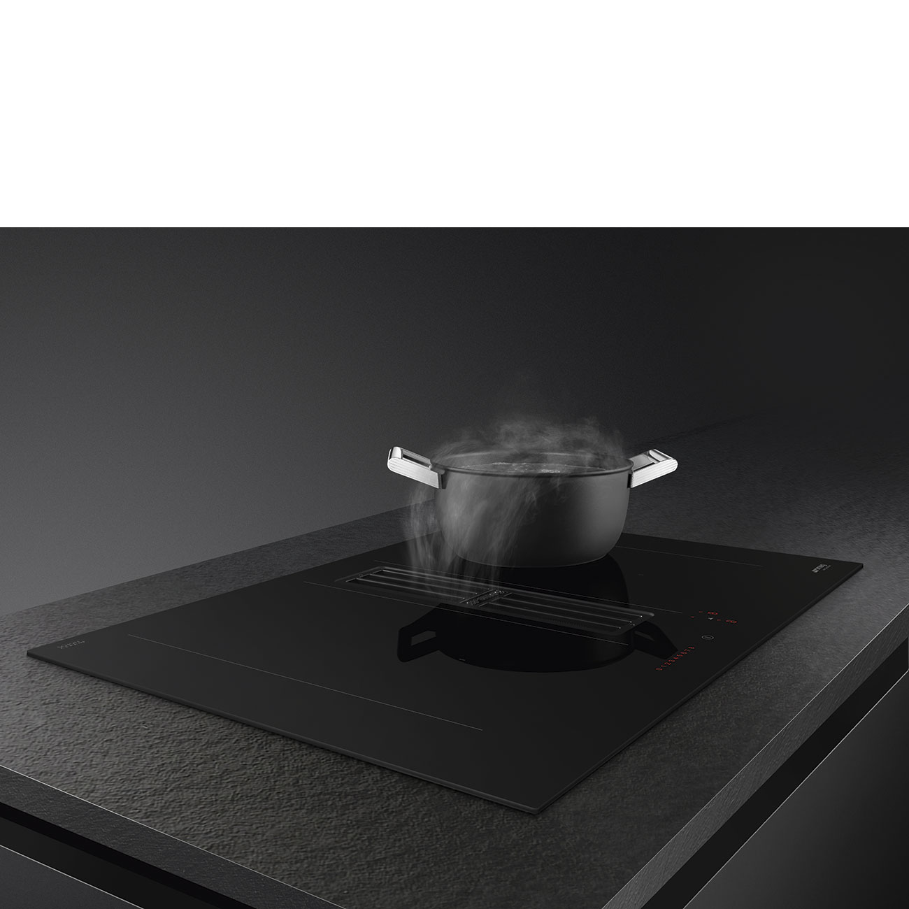 Induction with integrated hood Hob Smeg_4