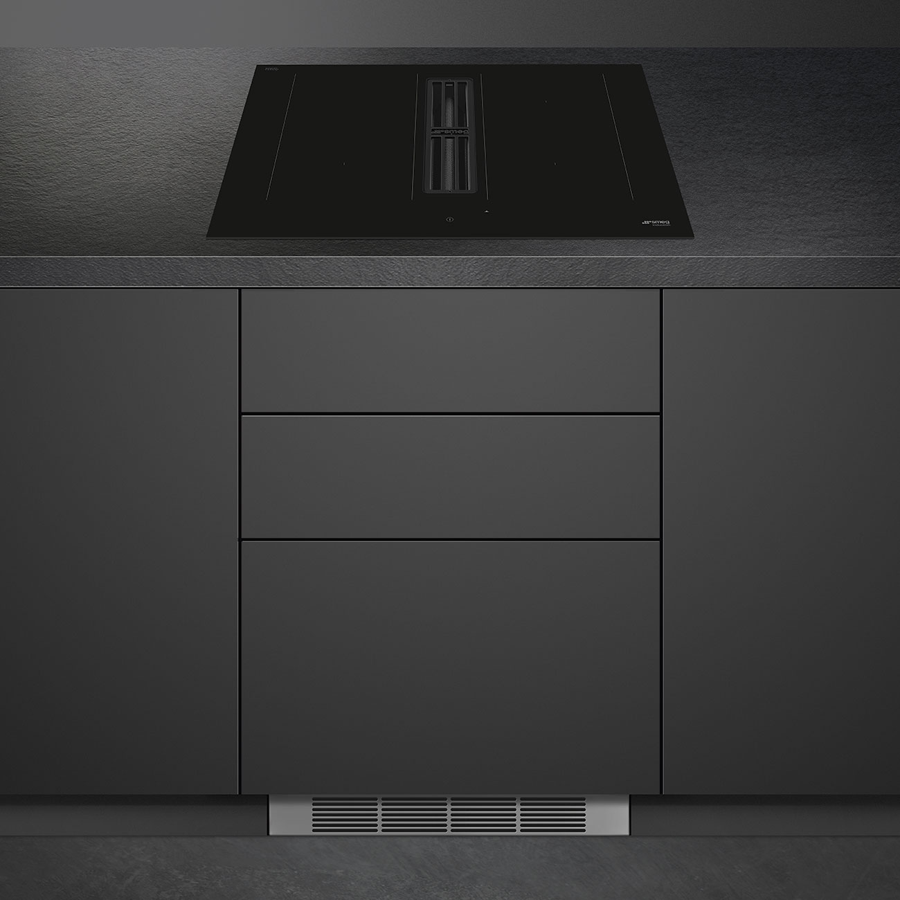 Induction with integrated hood Hob Smeg_7