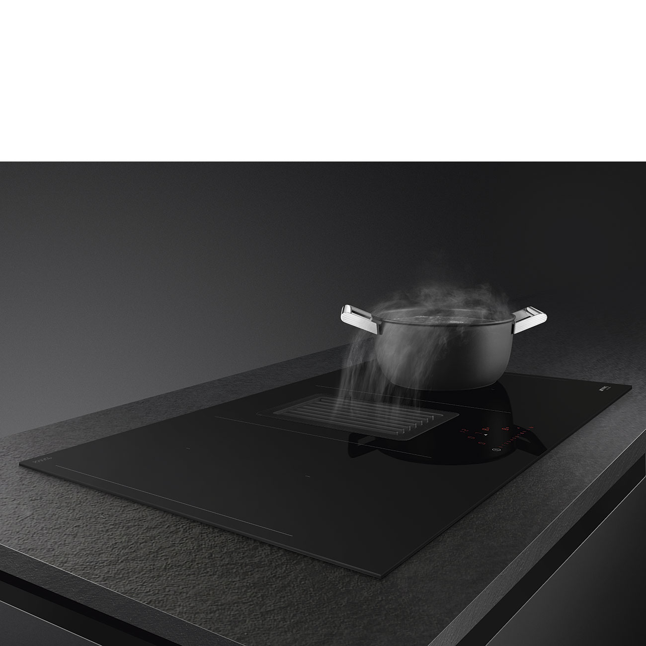 Induction with integrated hood Hob Smeg_5