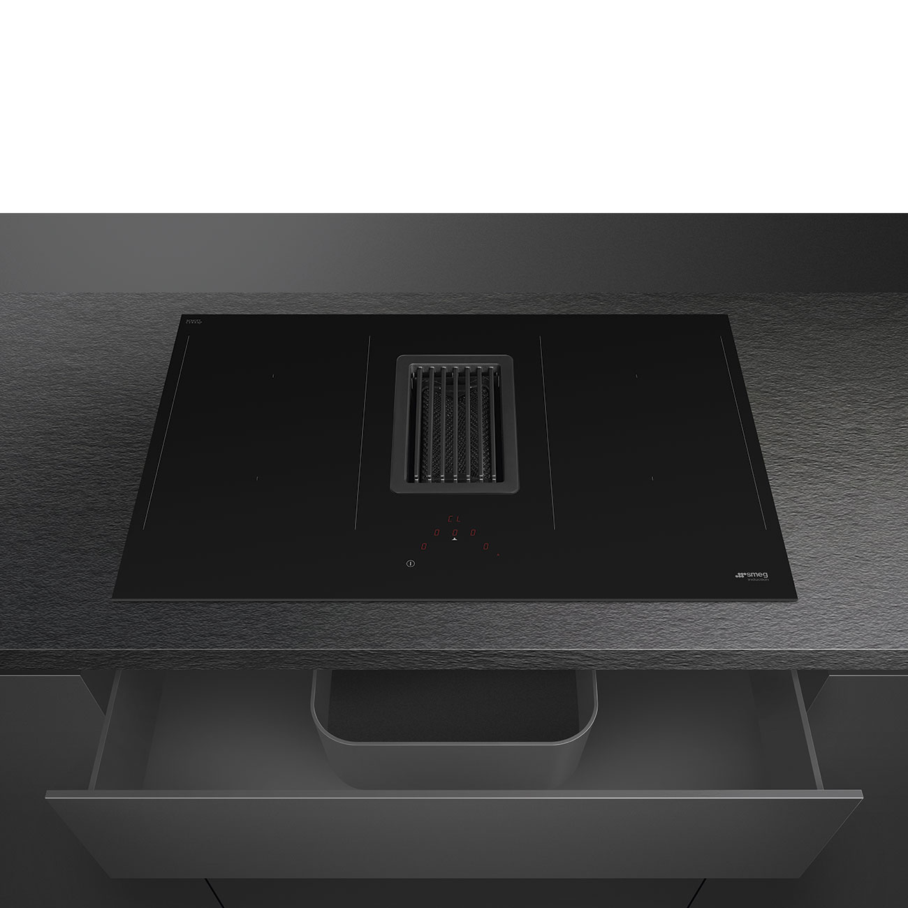 Induction with integrated hood Hob Smeg_6