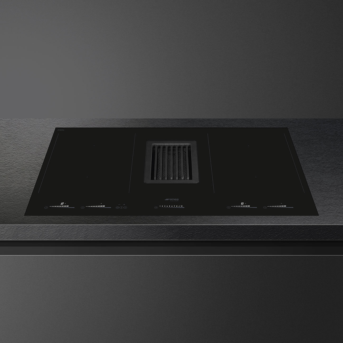 Induction with integrated hood Hob Smeg_10