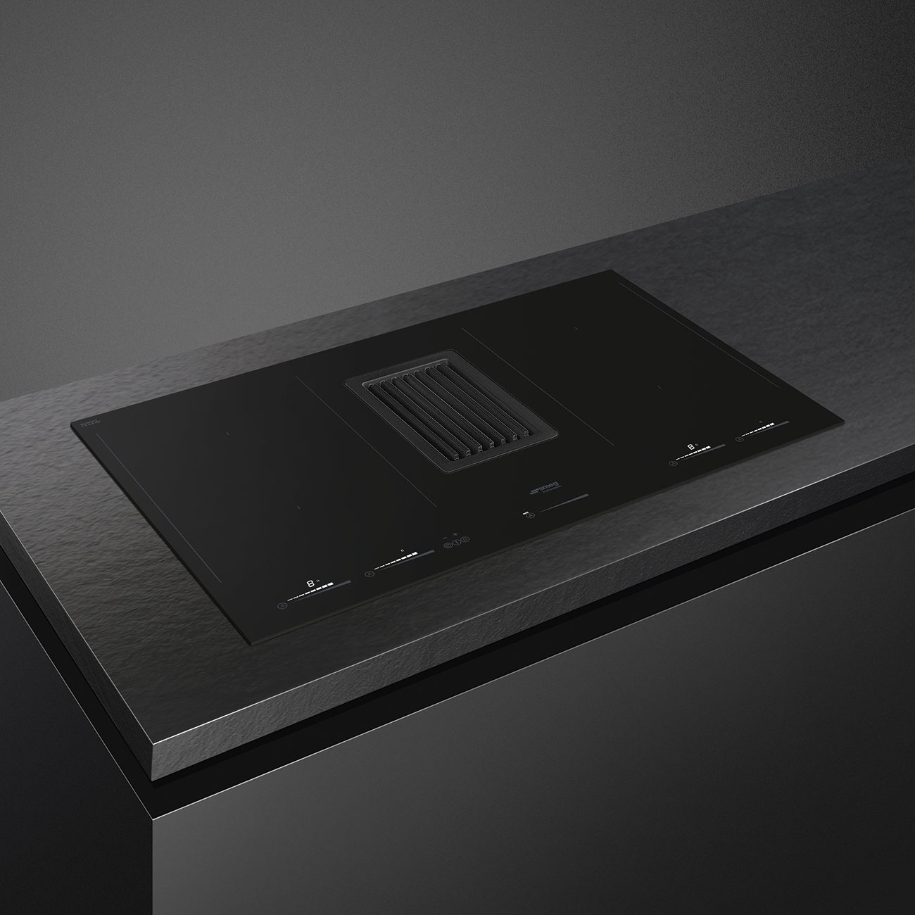 Induction with integrated hood Hob Smeg_3