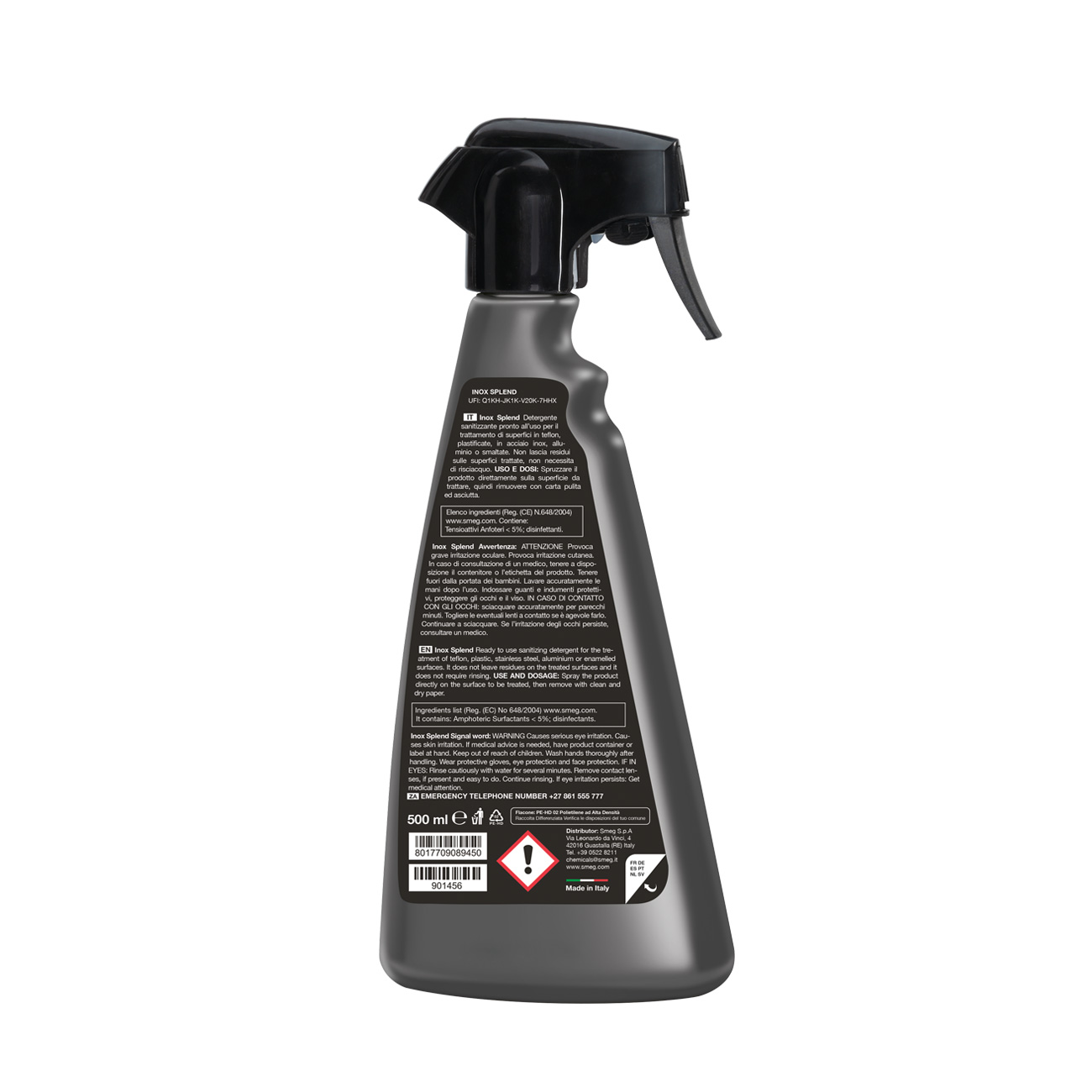 Detergente sanitizzante spray per superfici in acciaio a contatto con gli alimenti_2