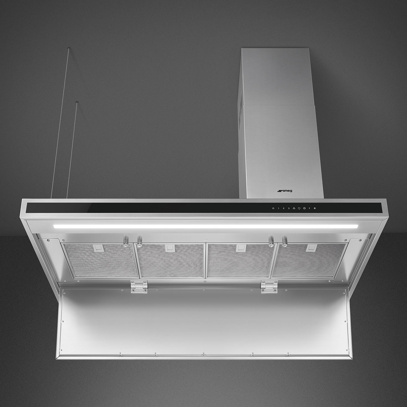 120 cm Island Cooker Hood in Stainless Steel and Glass - Smeg KLTI12L4X_5