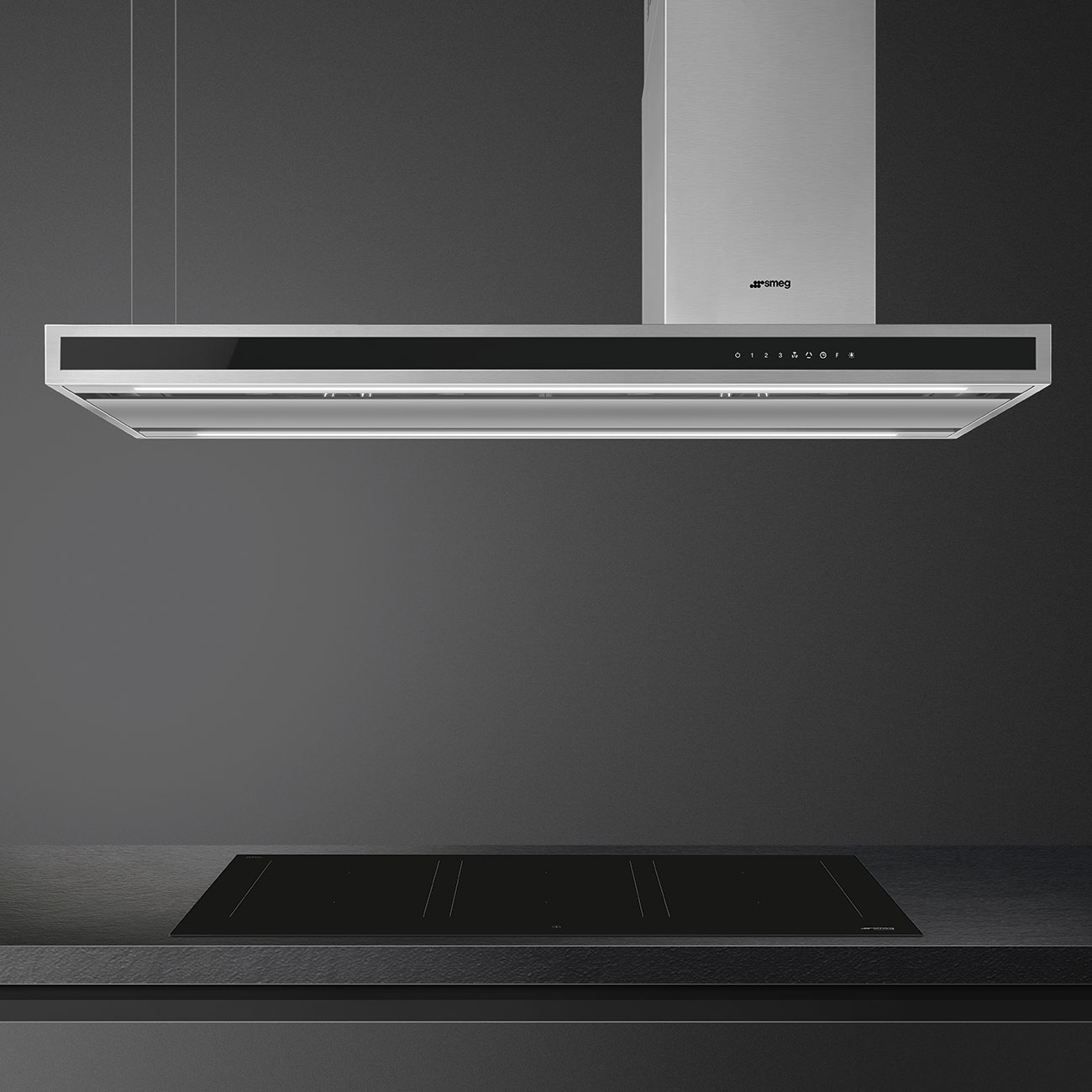120 cm Island Cooker Hood in Stainless Steel and Glass - Smeg KLTI12L4X_6
