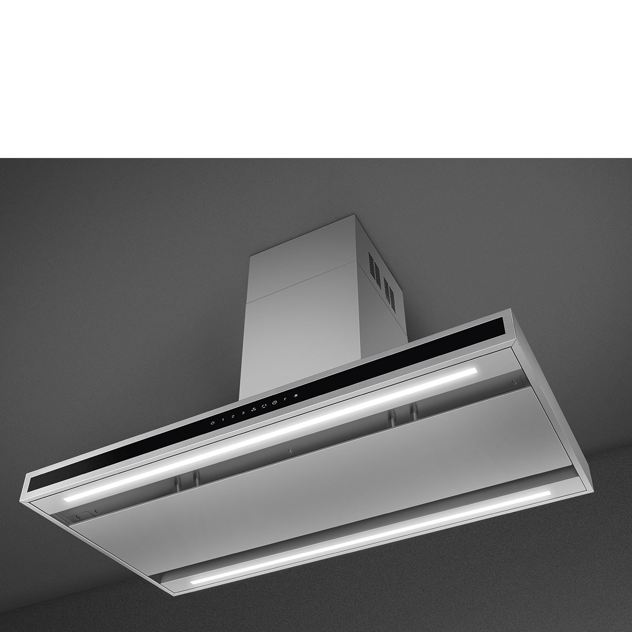 90 cm Island Cooker Hood in Stainless Steel and Glass - Smeg KLTI9L4X_3