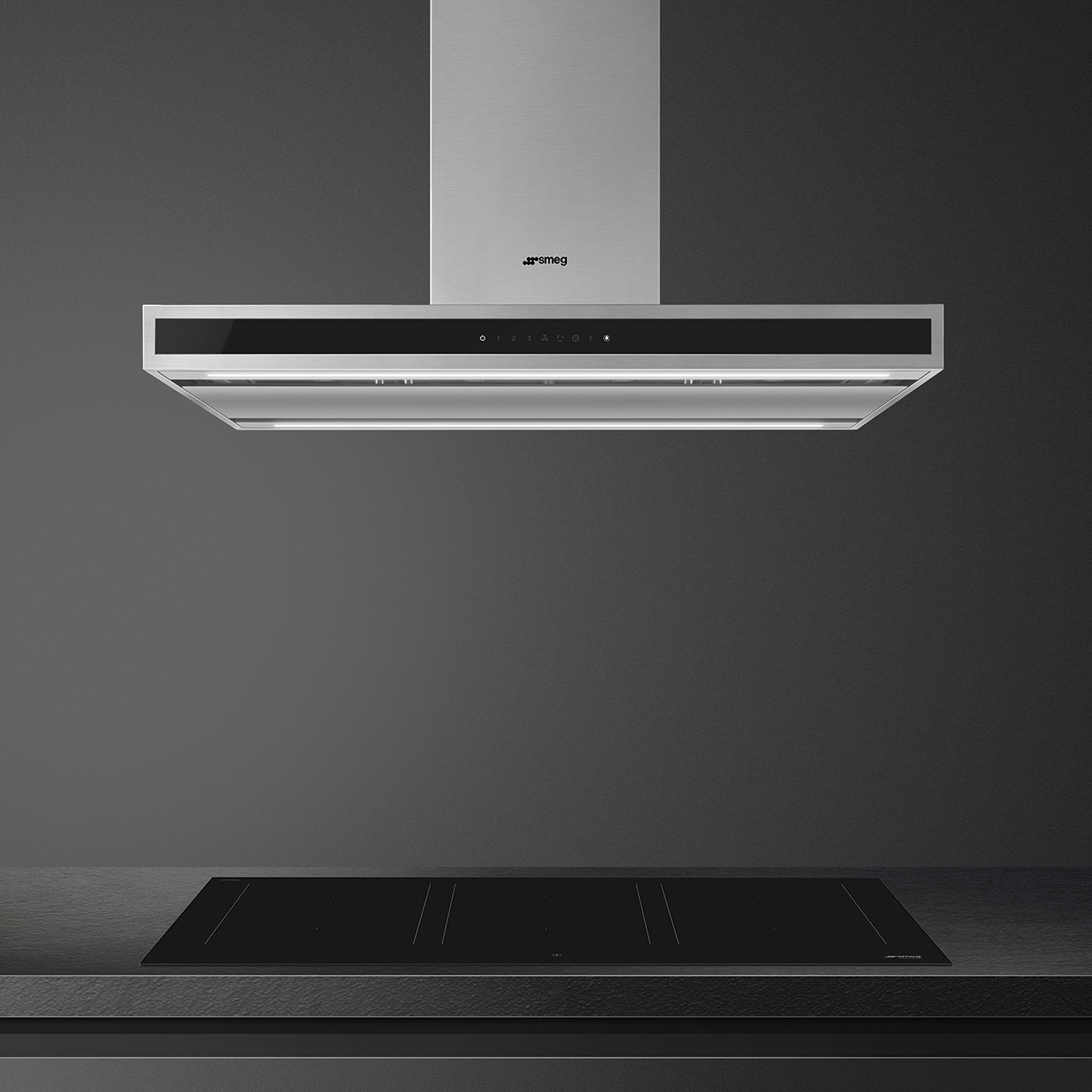 90 cm Island Cooker Hood in Stainless Steel and Glass - Smeg KLTI9L4X_5