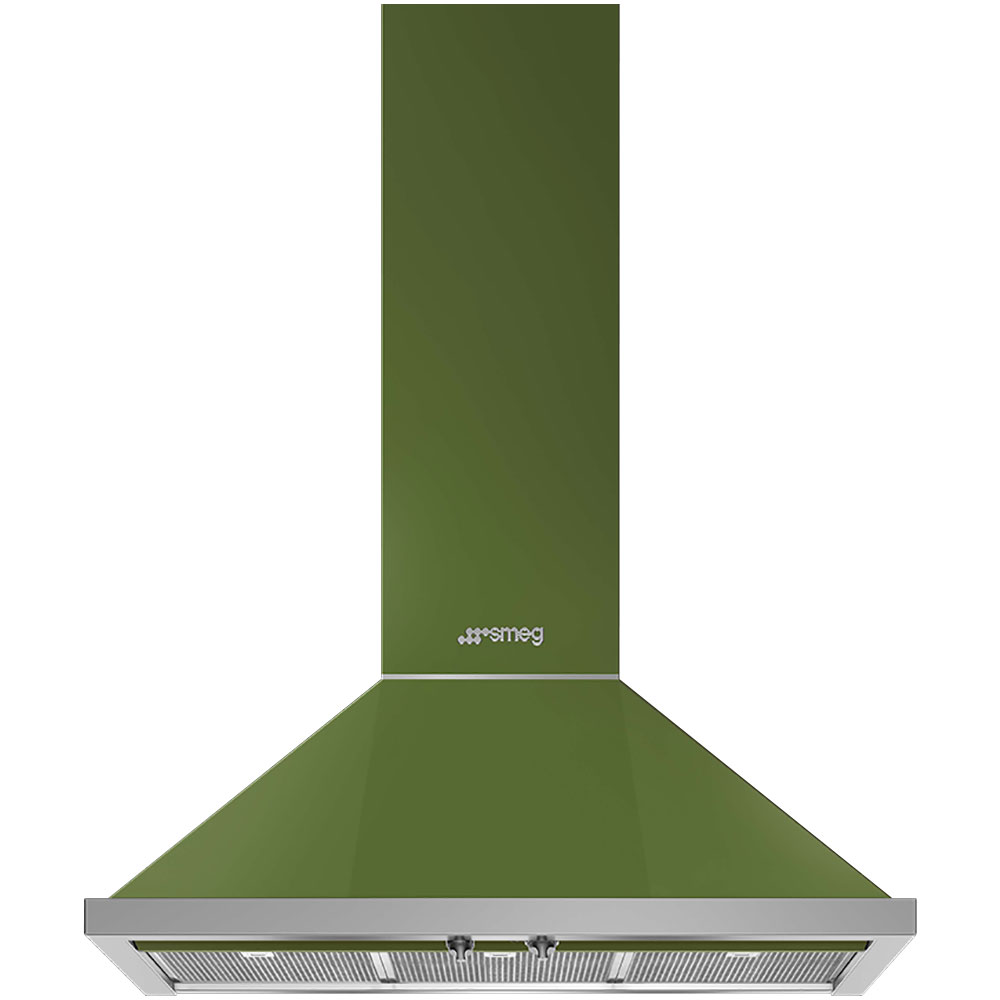 Smeg | Veggmonterte kjøkkenvifte 90 cm Olivengrønn - KPF9OG_1
