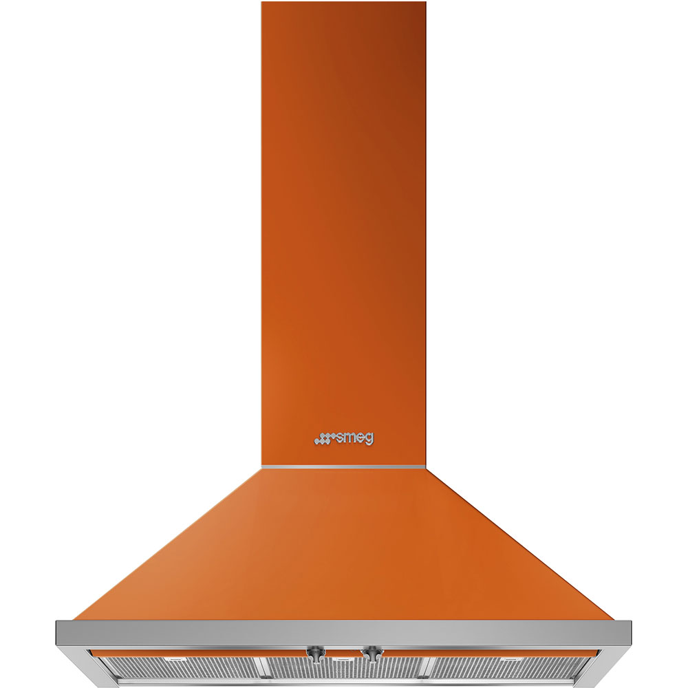 Smeg | Väggmonterad köksfläkt 90 cm Orange - KPF9OR_1