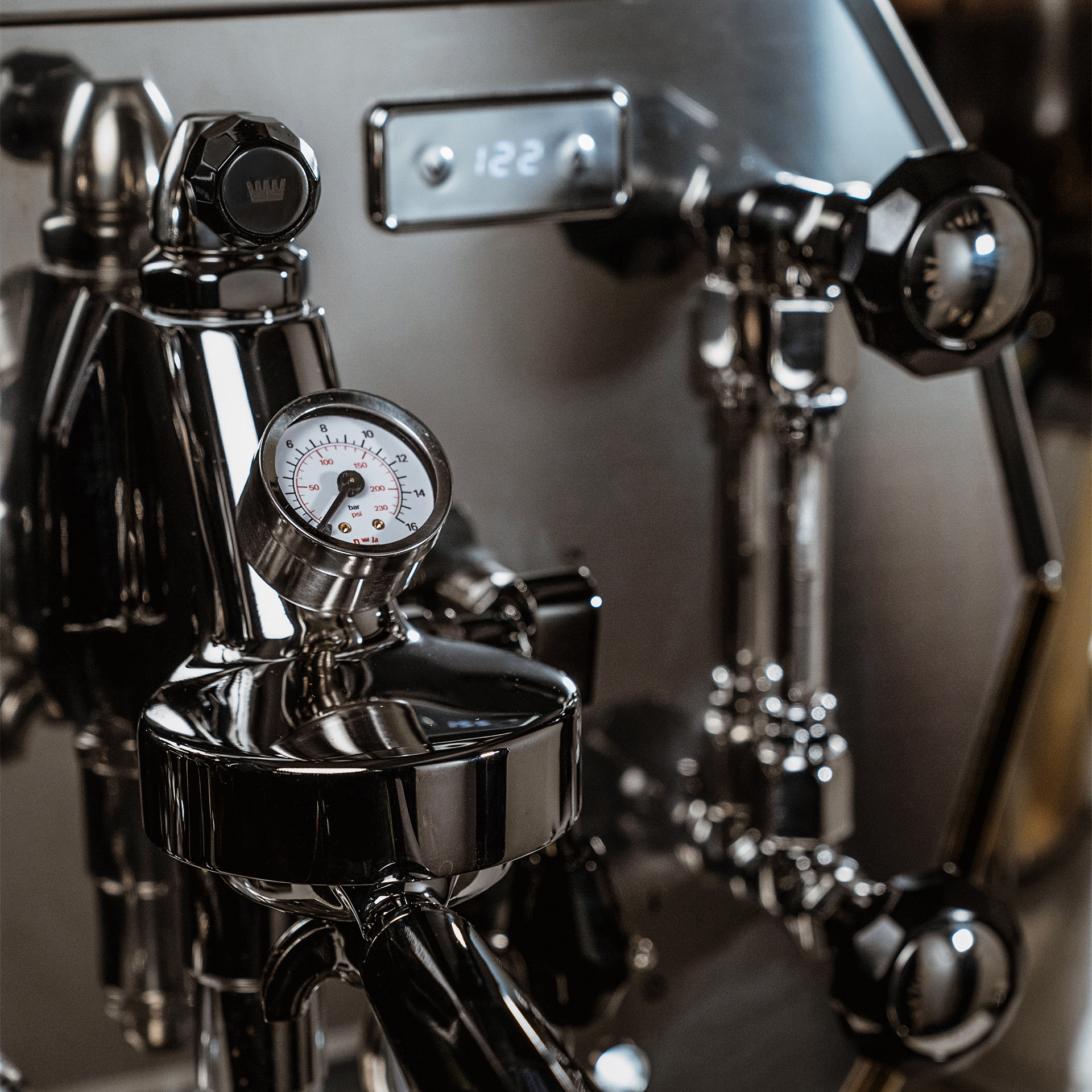 La Pavoni | Semi-Professionel Kaffemaskine Rustfrit stål og guld - LPSDIG03EU_10