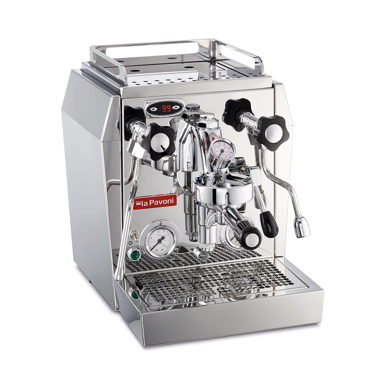 La Pavoni | Semi-profesjonell espressomaskin Rustfritt stål - LPSGEV02NO_1