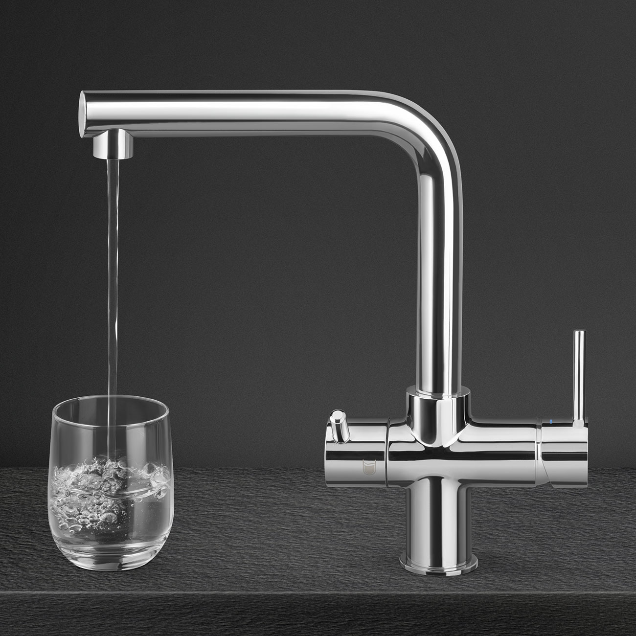 Double lever filtered water kitchen tap - Smeg_2