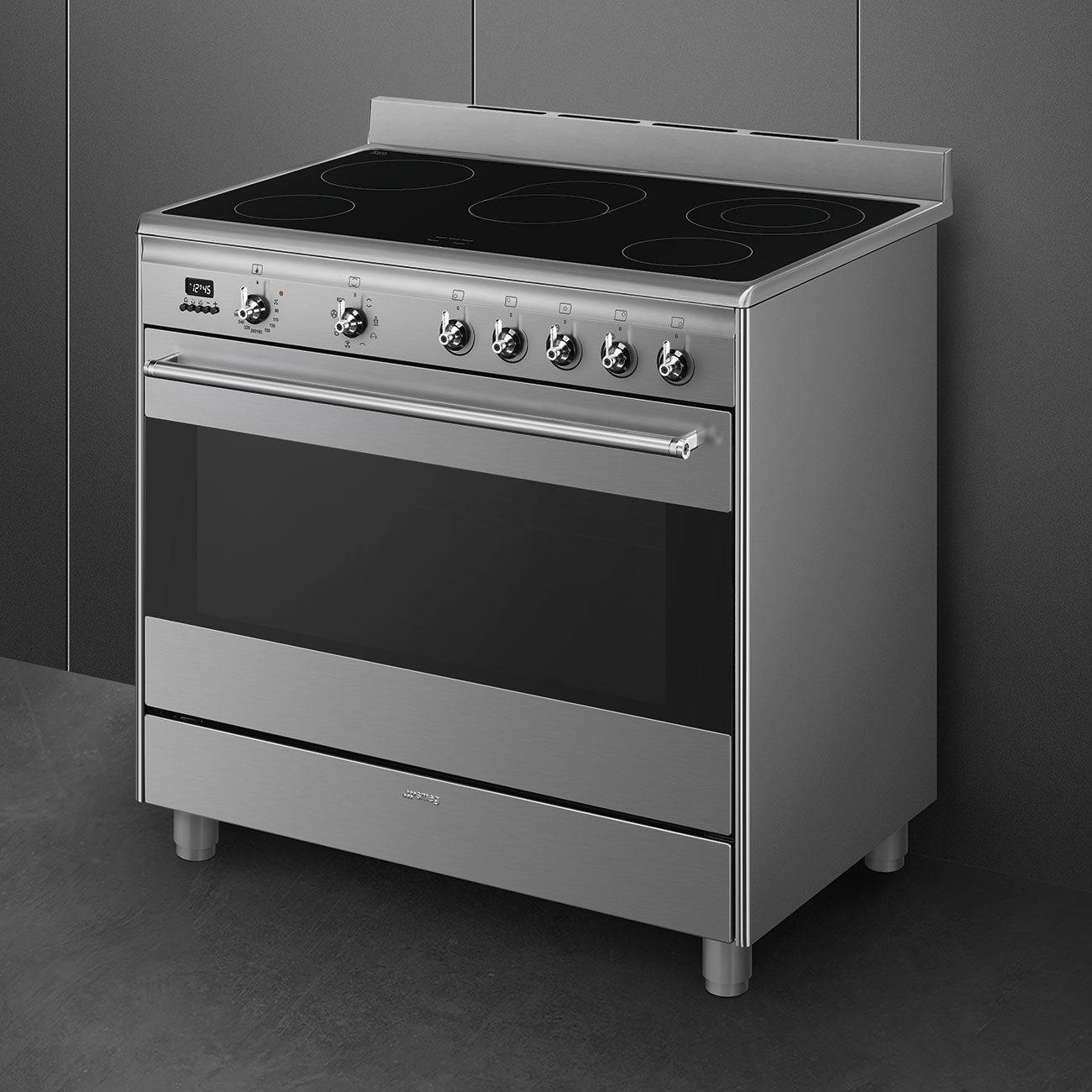 Smeg Stainless steel Cooker with Ceramic Hob_4