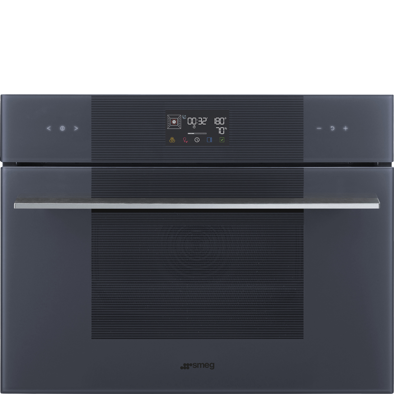 Neptune Grey Steam100 Galileo Oven.  45cm compact. Built-in. Smeg_1
