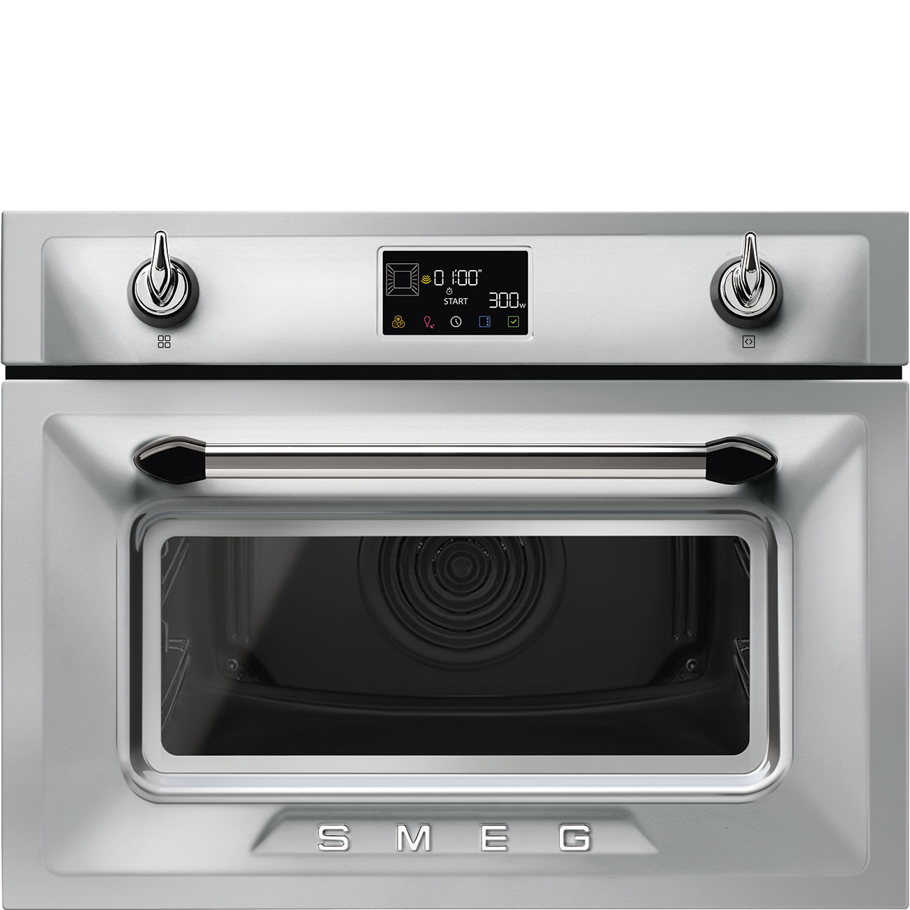 Stainless steel Micro combi Galileo Oven.  45cm compact. Built-in. Smeg_1