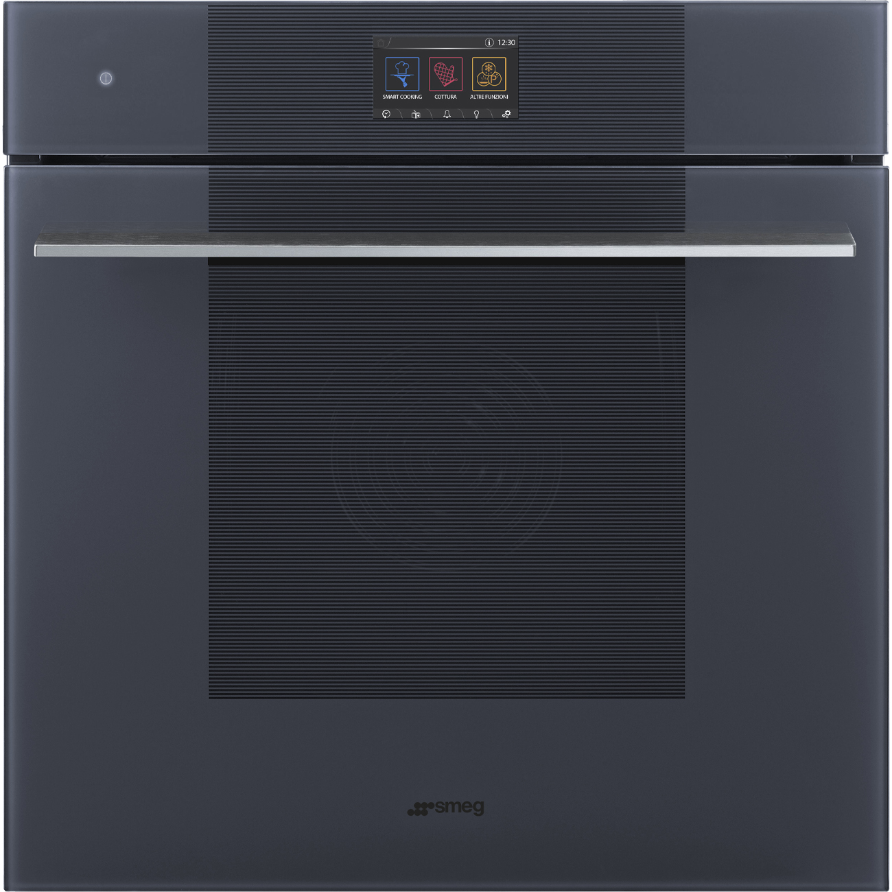Neptune Grey Traditional pyro Galileo Oven.  60cm. Built-in. Smeg_1