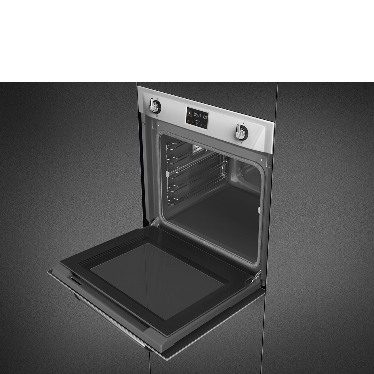 Stainless steel SteamOne Galileo Oven.  60cm. Built-in. Smeg_6