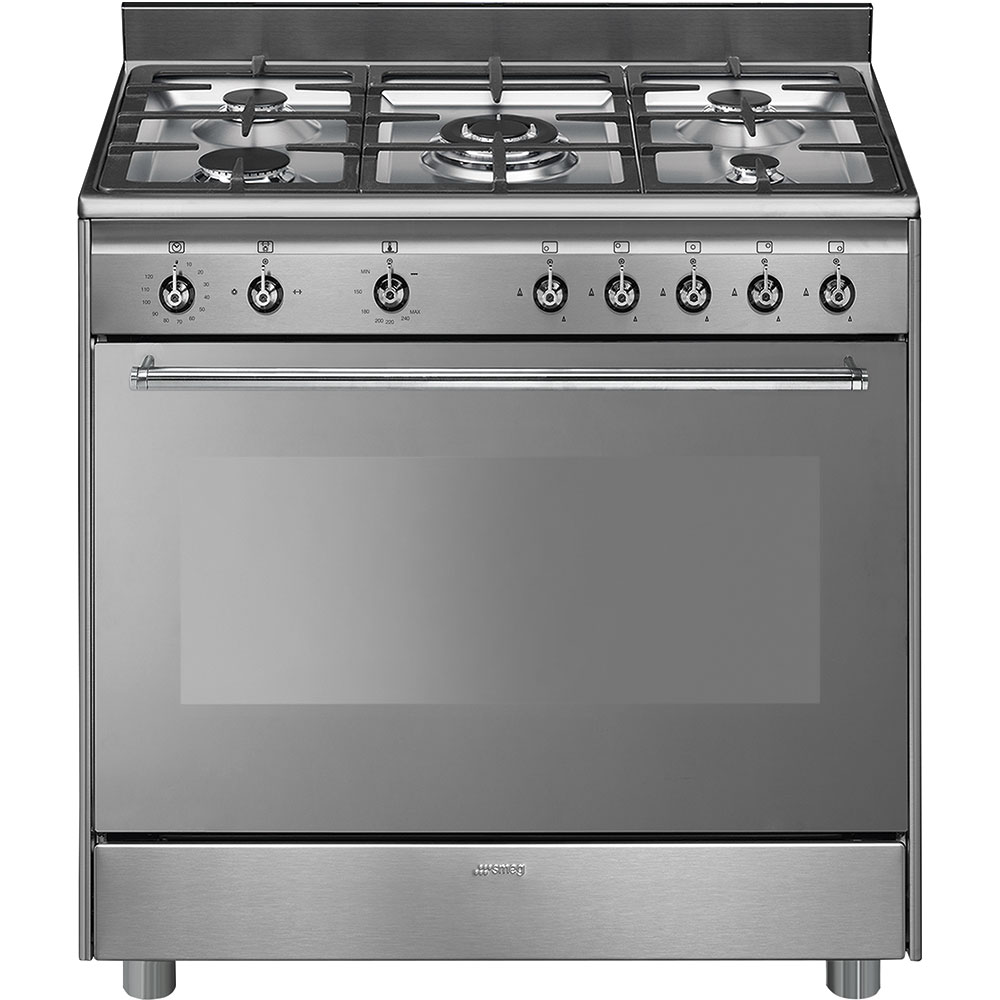 Smeg Stainless steel Cooker with Gas Hob_1