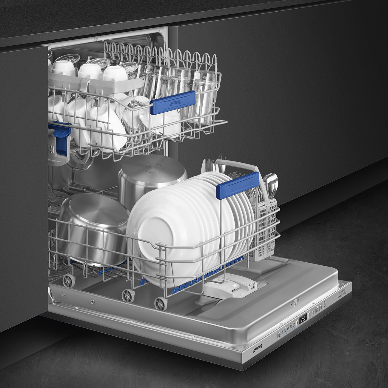 Fully-integrated built-in dishwasher 60 cm Smeg_2