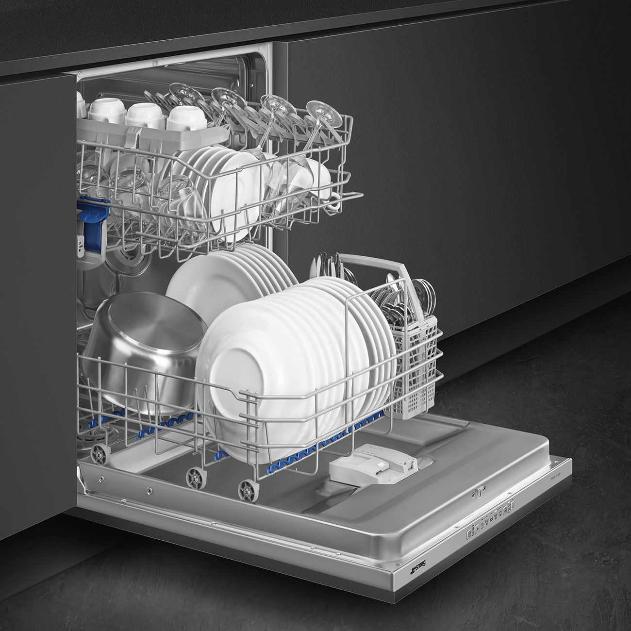 Fully-integrated built-in dishwasher 60 cm Smeg_3