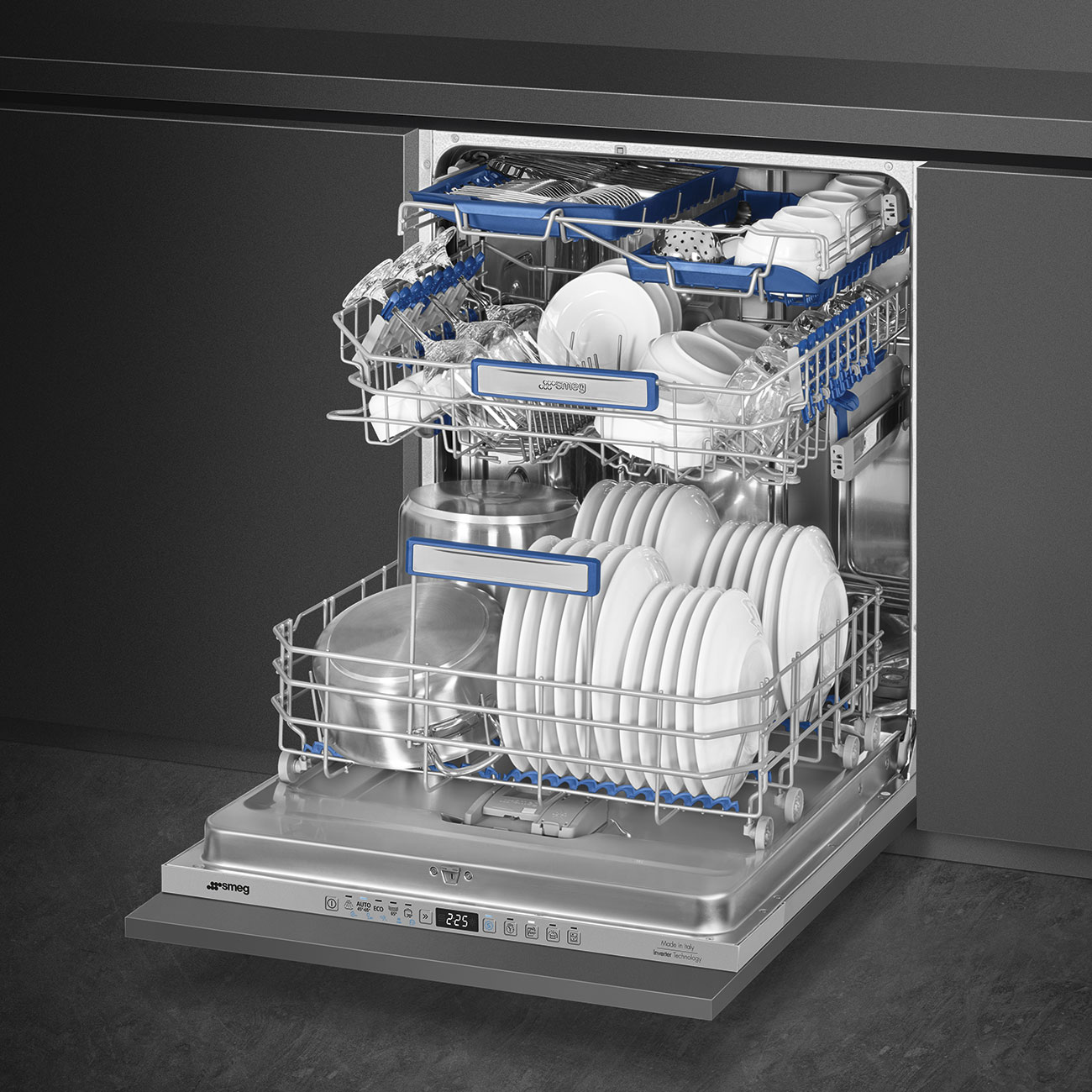 Fully-integrated built-in dishwasher 60 cm Smeg_2