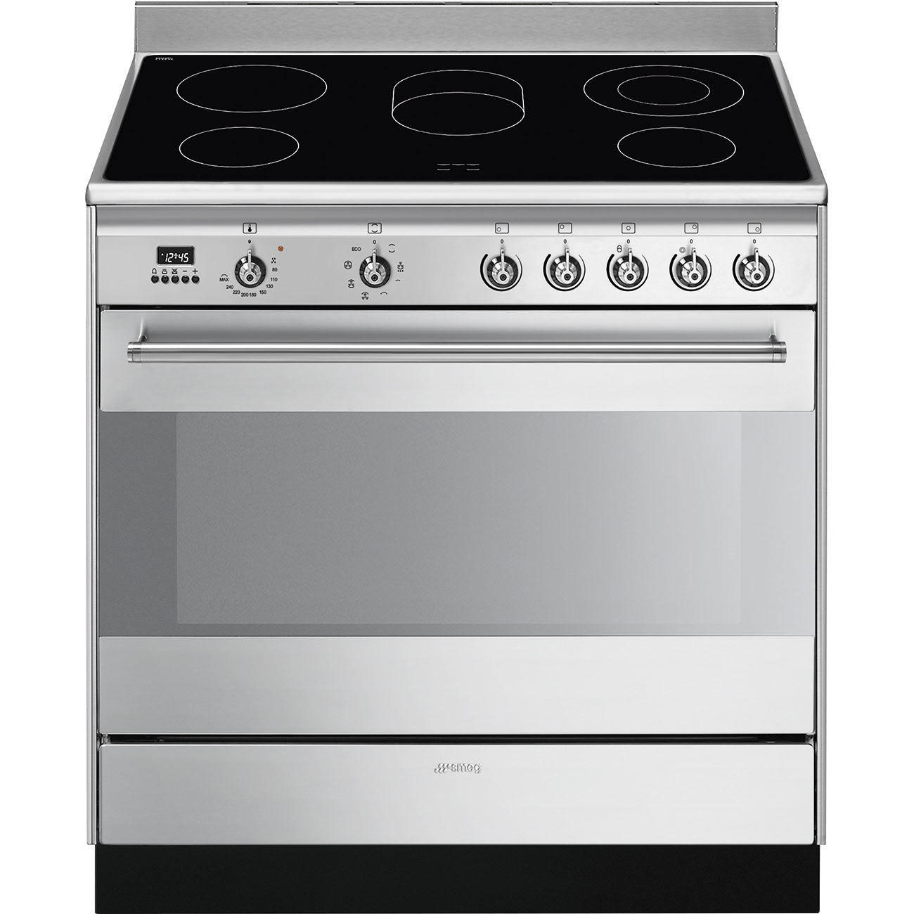 Smeg Stainless steel Cooker with Ceramic Hob_1