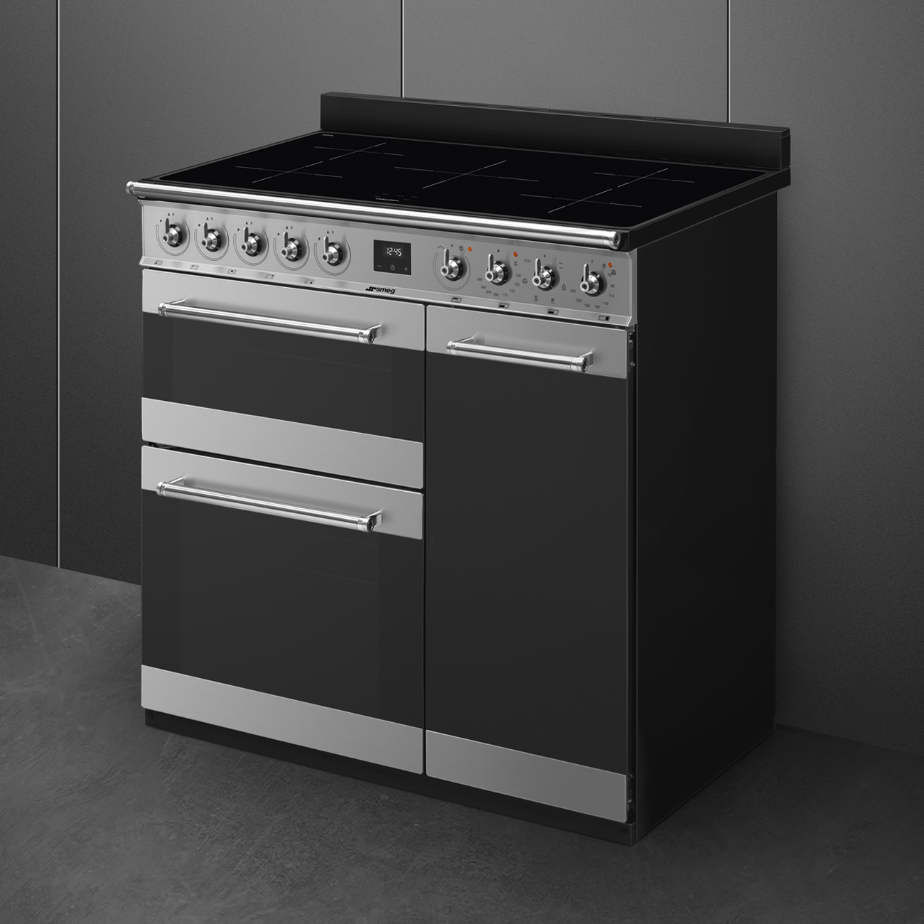Smeg Stainless steel Cooker with Induction Hob_3