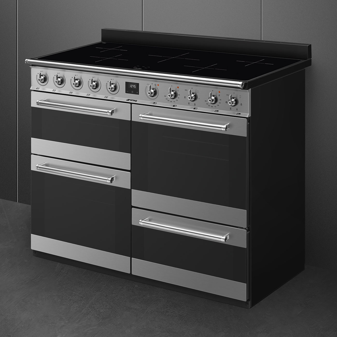 Smeg Stainless steel Cooker with Induction Hob_3