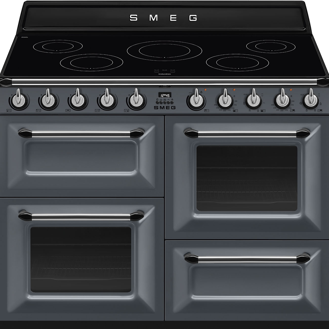 Smeg Slate Grey Cooker with Induction Hob_1