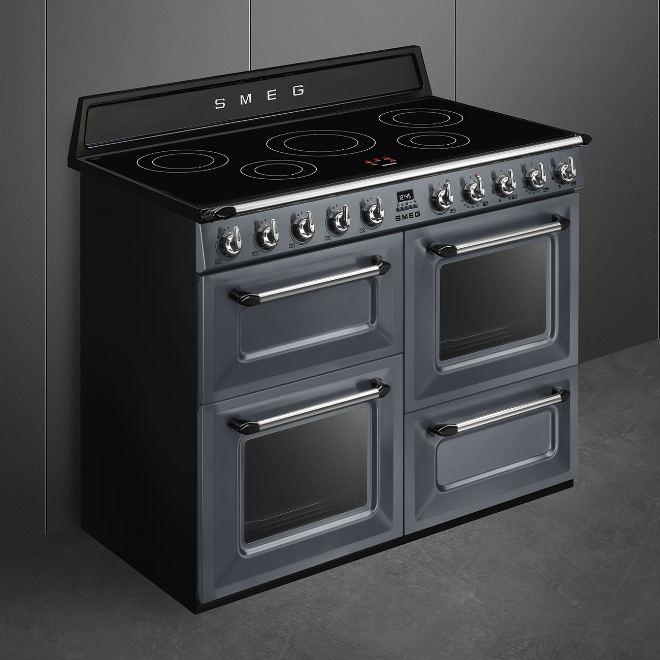 Smeg Slate Grey Cooker with Induction Hob_2