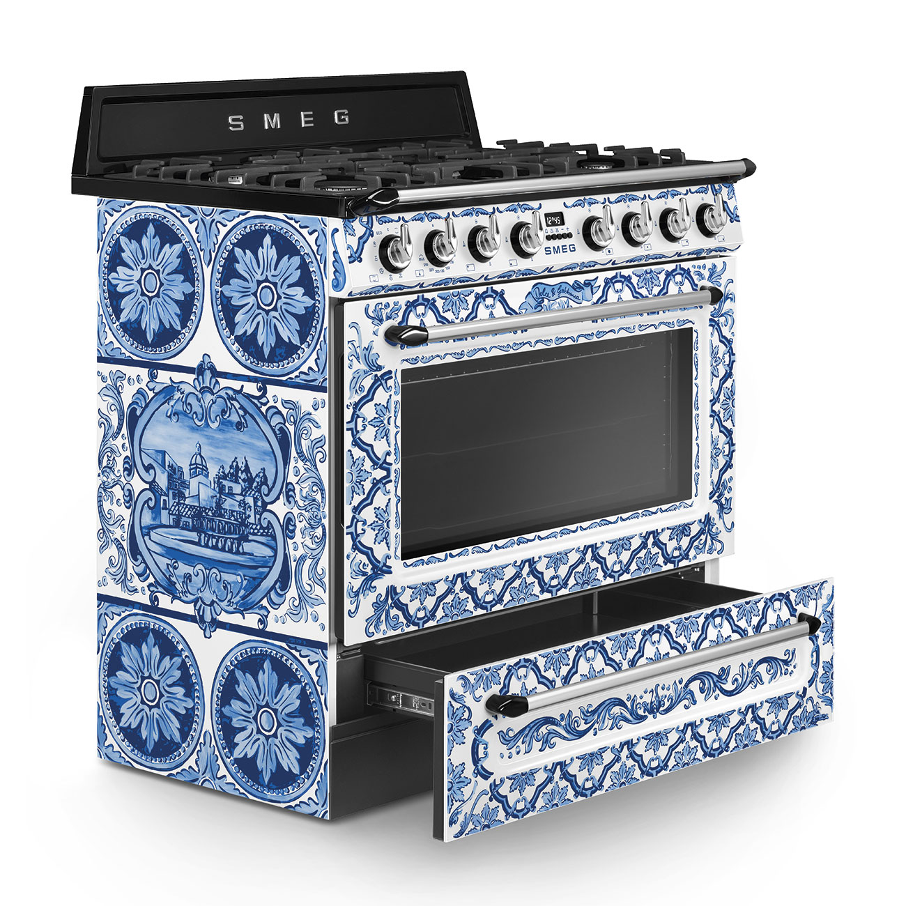 Smeg Decorated / Special Cooker with Gas Hob_8