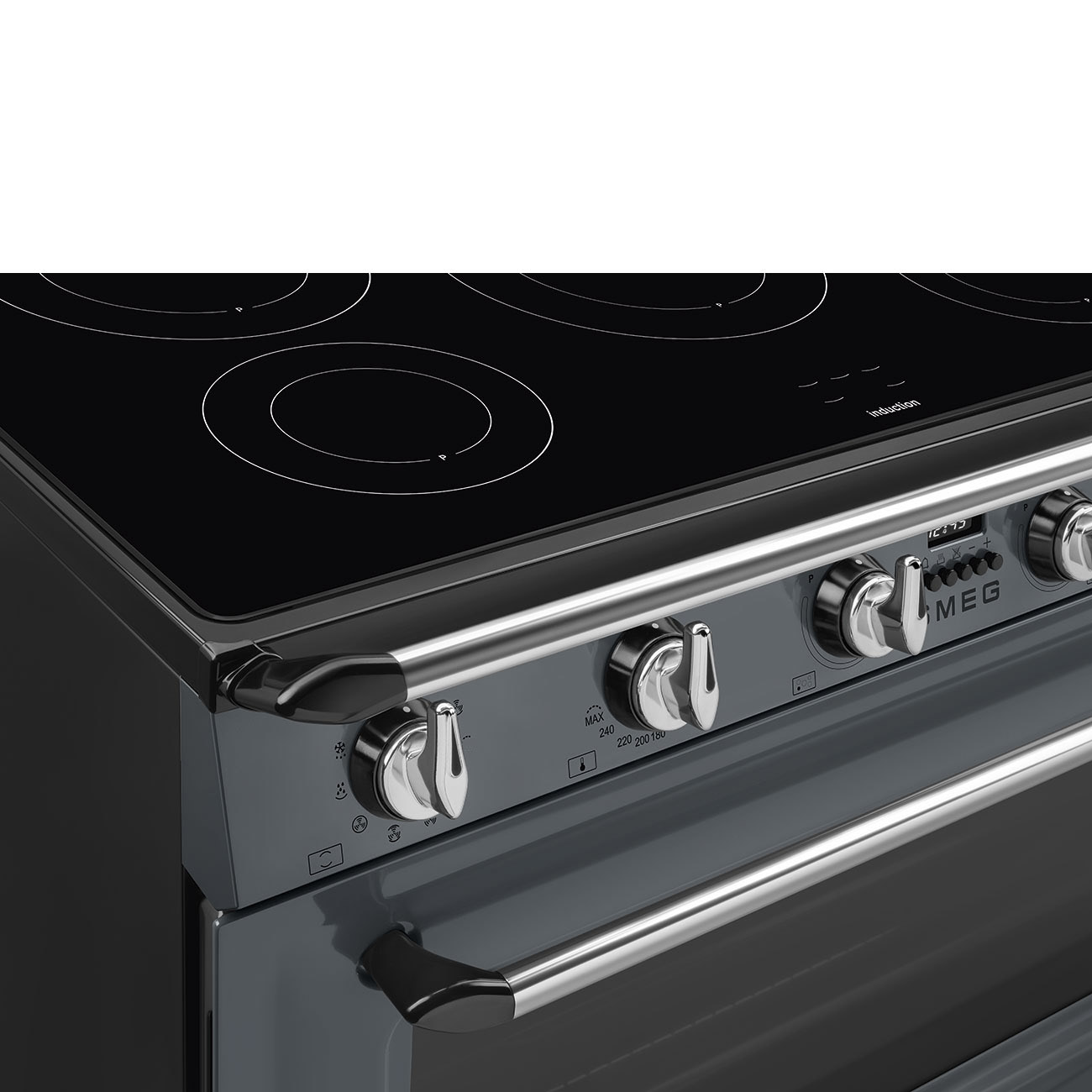 Smeg Slate Grey Cooker with Induction Hob_8