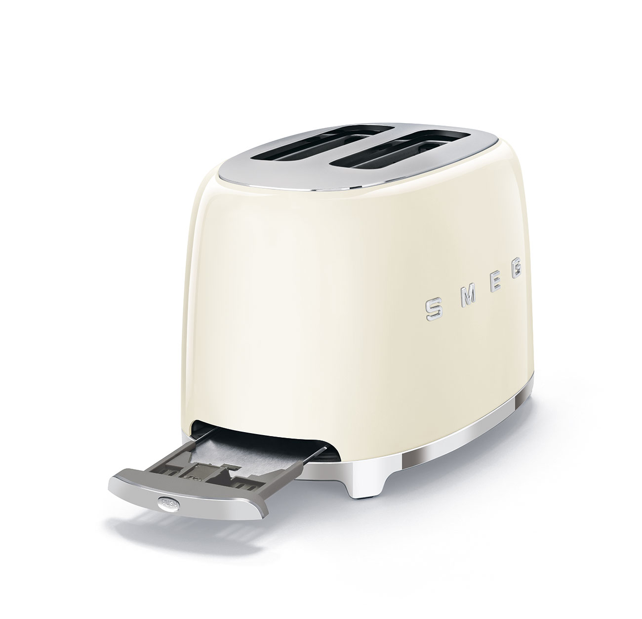 SMEG TSF01CREU 2-Scheiben Toaster 50`s Retro Style Edelstahl Creme lackiert