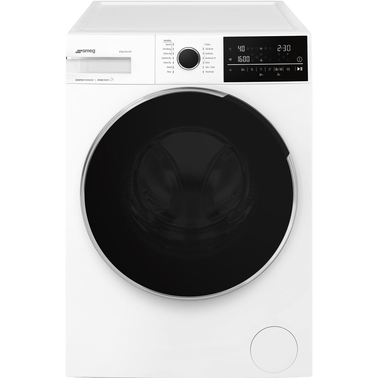 Smeg |Frittstående Vaskemaskin og tørketrommel 60 cm | WDN854SLDIN_1